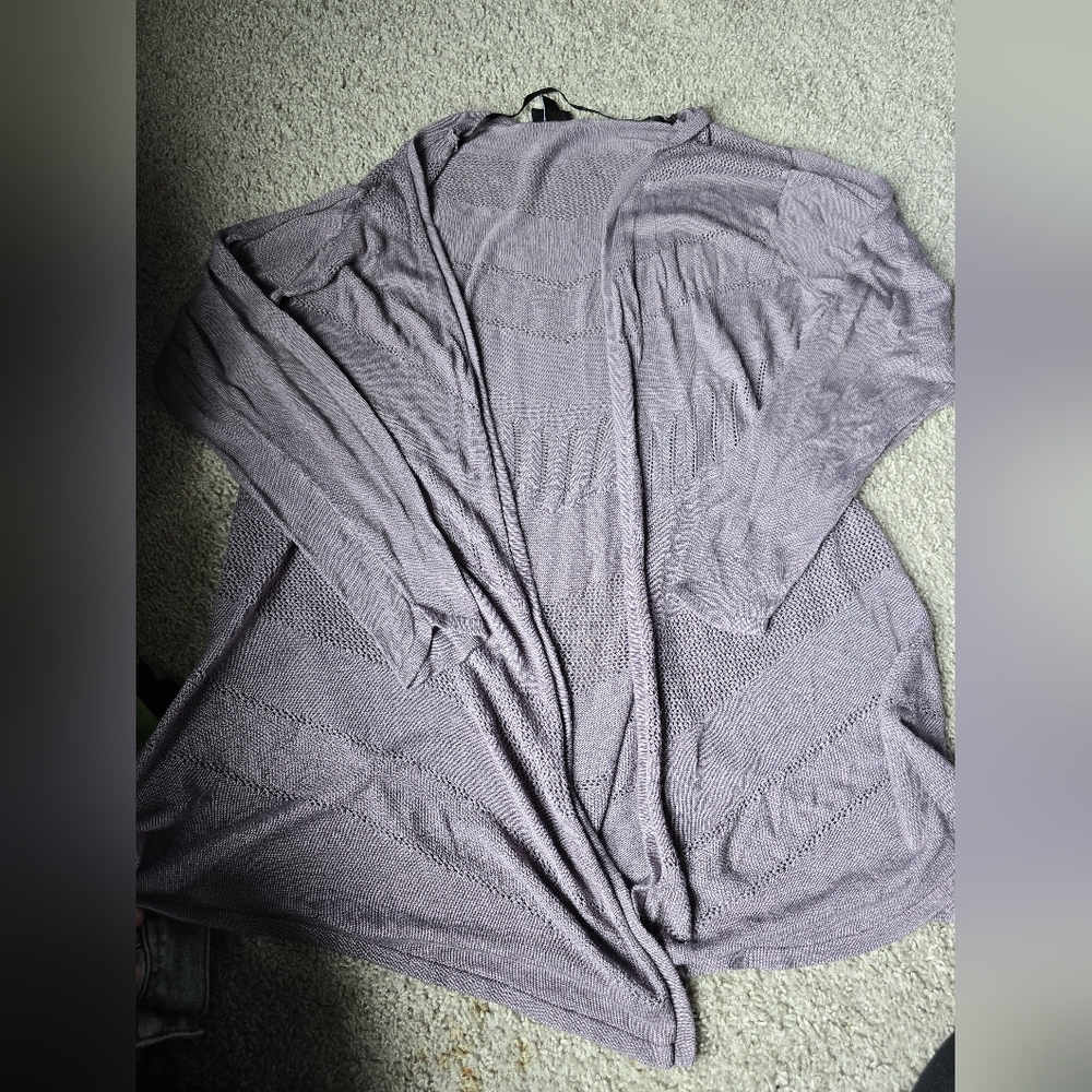 Torrid 2 Dusty Purple Open Front Knit Cardigan